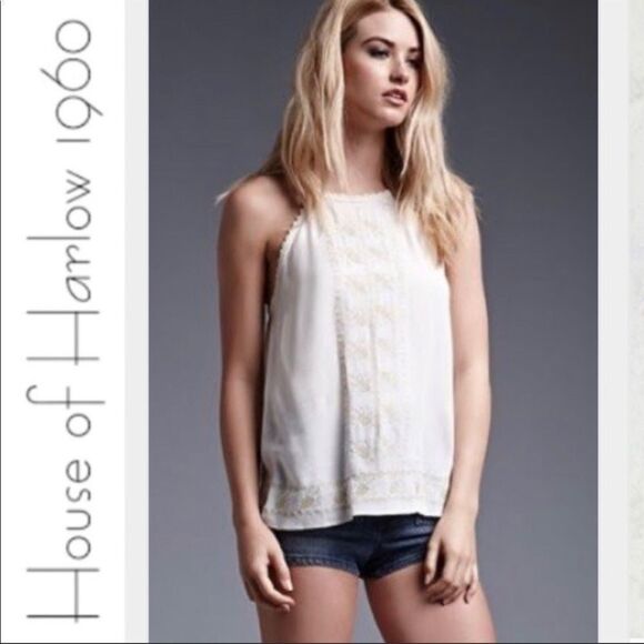 House of Harlow 1960 Embroidered Tank Top - Picture 4 of 10